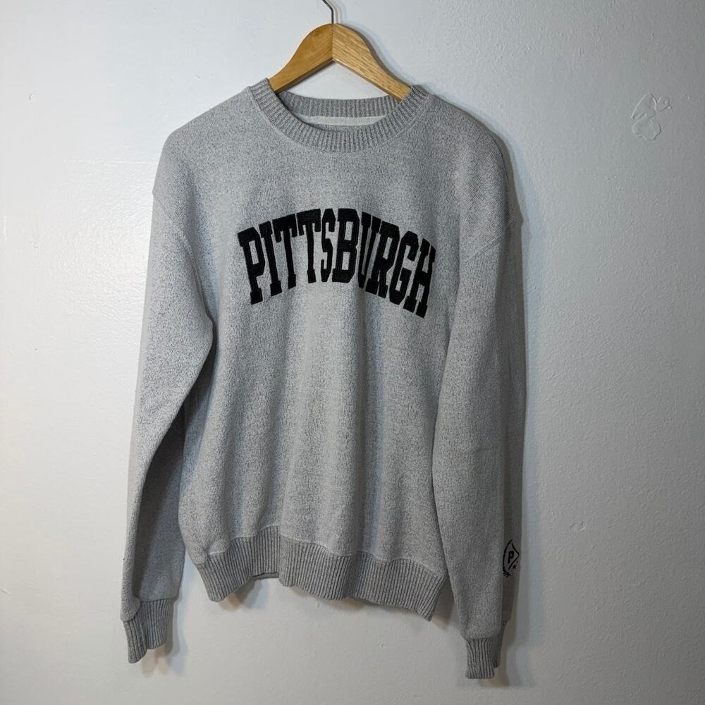 New York Popular Pittsburgh Crewneck Sweatshirt Gray Mens XL‎